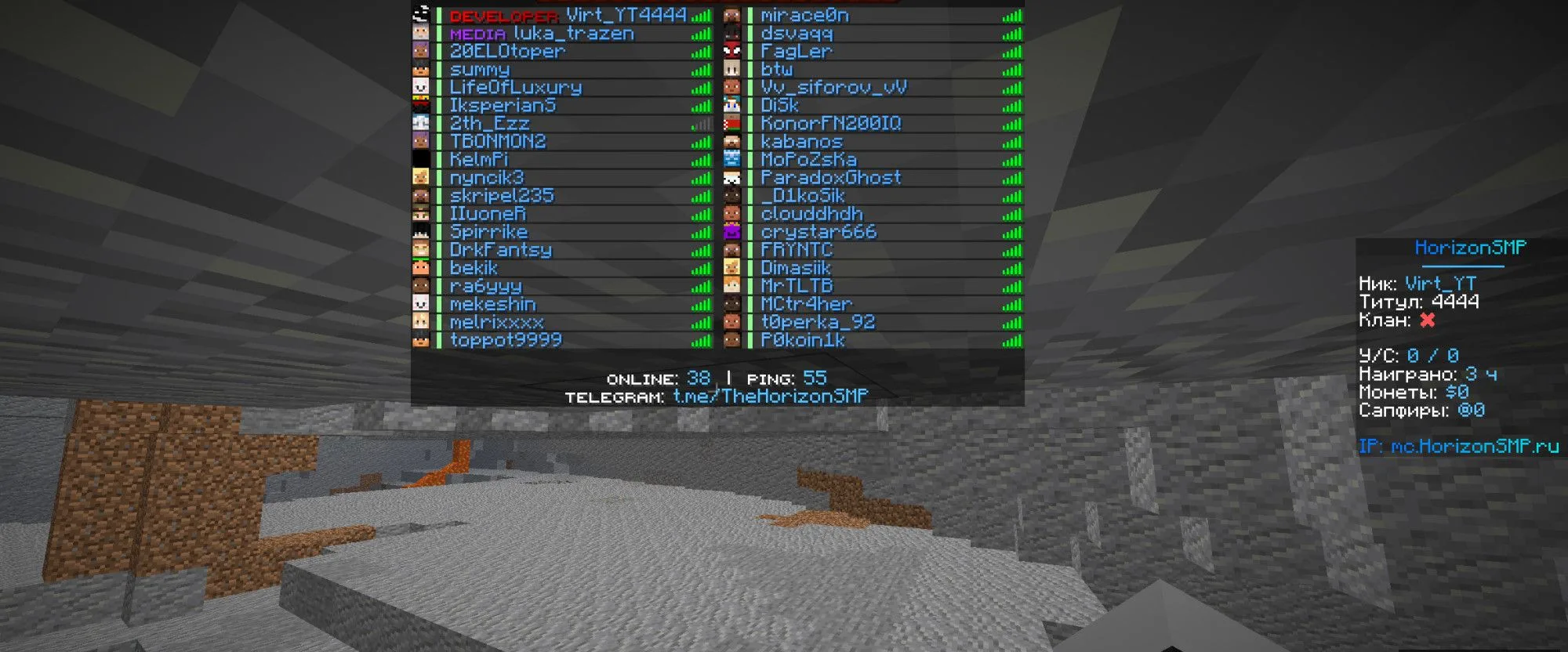 Скриншот 3 сервера HorizonSMP